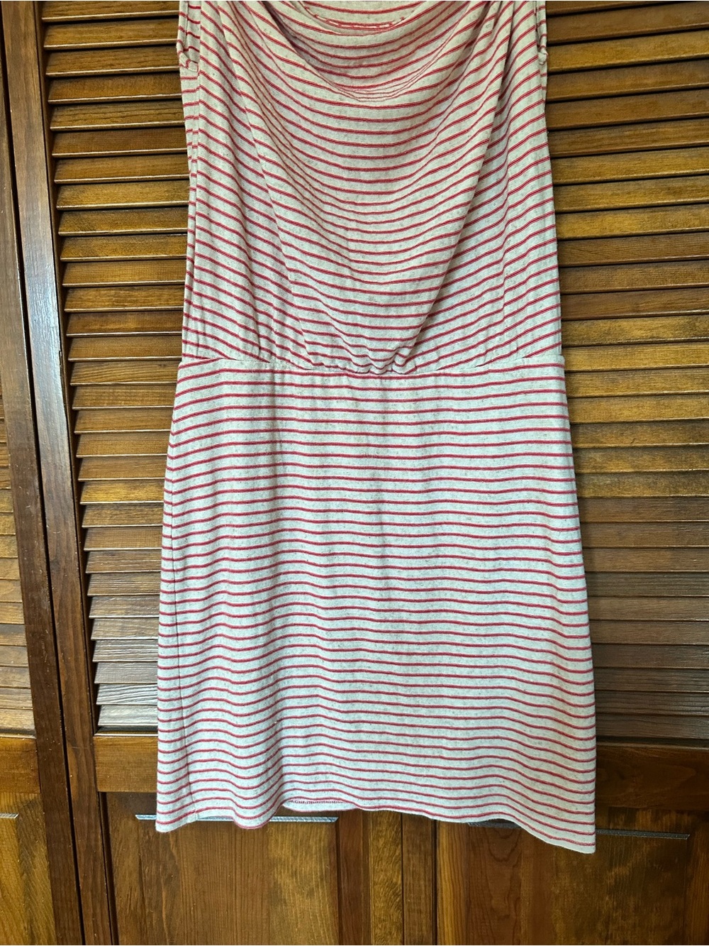 Anthropologie Weston Wear Land of Springs Cream and Red Striped Dress size large - Picture 5 of 13